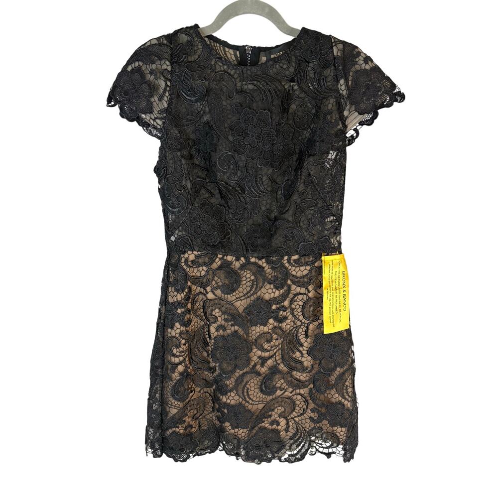 Bronx and Banco Emiko Mini Dress Floral Lace Cocktail Party Evening Formal 8 - Picture 4 of 14